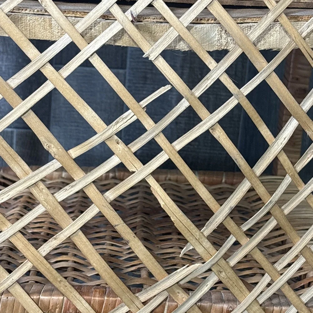 Vintage MCM Wicker Rattan 3 Tier Shelf Bookcase Plant Stand w/ Drawer Boho